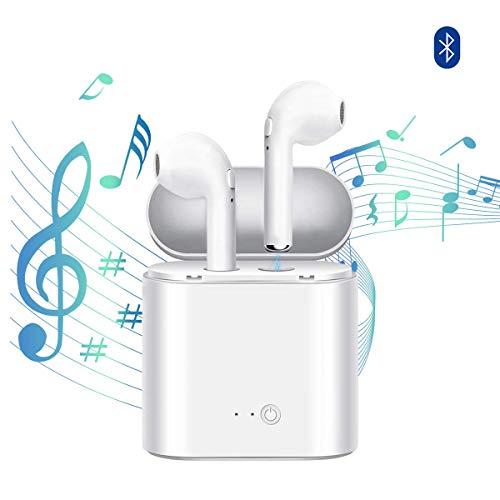 Bluetooth Headphones Wireless Headphone Mini in-Ear Headsets Sports Earphone with 2 True Wireless Earbuds and Charging Case Compatible with ipx ip8 and Smartphone