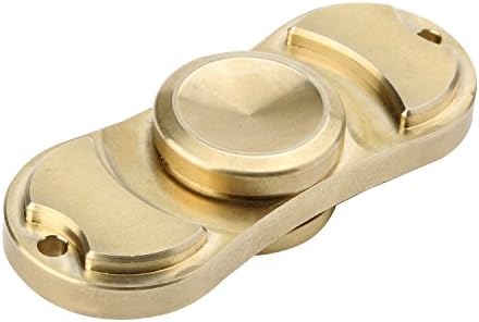 Fidget Hand Finger Spinner Metal Toy Time Killer for ADD, ADHD, Anxiety, and Autism Adult Children (Gold-Copper)