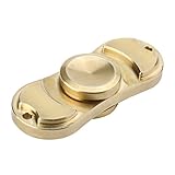 Fidget Hand Finger Spinner Metal Toy Time Killer for ADD, ADHD, Anxiety, and Autism Adult Children (Gold-Copper)