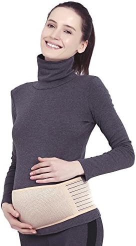 Maternity Belt Support, Pregnancy Support Belt, Belly Band Pregnancy, Effective Pregnancy Back Belly Support &amp; Breathable Abdominal Binder, Beige/One Size by GroovyQueen