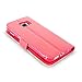 Galaxy S6 Edge Plus Case, Cellularvilla [Diamond Jewel] [Card Slots] Embossed Flower Design Premium Pu Leather Wallet Case Flip Cover For Samsung Galaxy S6 Edge Plus / S6 Edge+ (Peach Pink Bling)