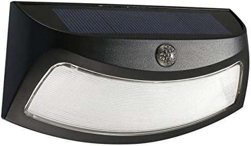 SZHENRY Solar Outdoor Step Light Wireless Waterproof, Auto On/Off Smiling Wall Security Lights for Step Stair,Garden, Patio, Doorway, Outside Wall (Black)