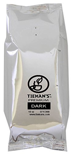 Tieman's Fusion Coffee, Low Acid Dark Roast, Whole Bean, 10 Ounce (6 Pack)