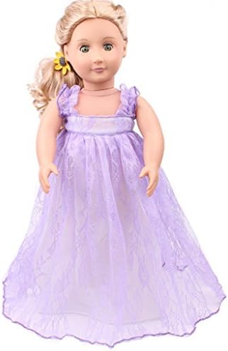 Wensltd Doll Clothes for 18 Inch Dolls Pretty Lace Dress Fits American Girl Dolls