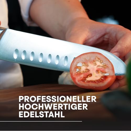 Messerset mit 5 Kochmesser Profi Messer und Messertasche