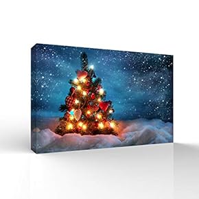 Canvas Wall Art Merry Christmas Pictures Home Wall Decorations for Bedroom Living Room Paintings Canvas Prints Framed - 12x18 inches