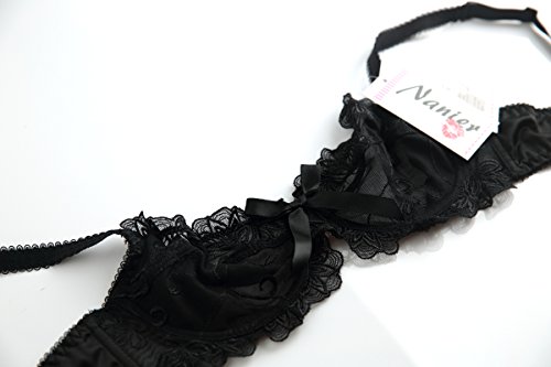 Nanier-Soft-BH-Set-Fr-Damen-Sexy-Transparente-Mit-Stickerei
