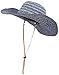 AshopZ Women's Summer Floppy Beach Sun Hat with Removable Strap,Navy