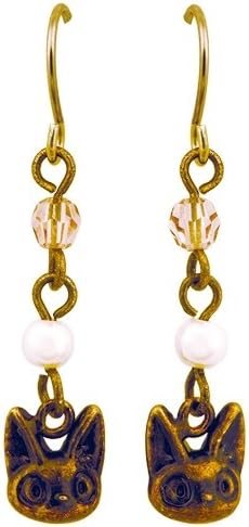 Ghibli Kiki's Delivery Service Gigi earrings ( hook type ) antique gold From Japan New