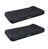 2) Intex Twin Classic Pillow Rest Airbed Mattress Bed w/ Built-In Pump | 66775E