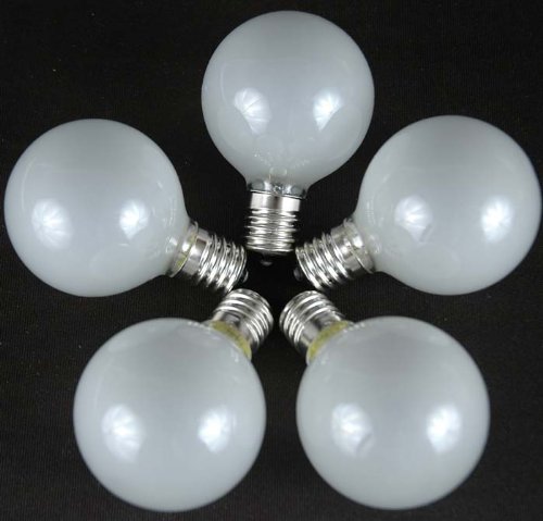 25 Pack G50 Outdoor Patio Globe Replacement Bulbs, Clear, C9/E17 Base...