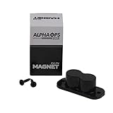 Gun Magnet with 25 LB Rating Used for Car Holster - Under Desk - WeatherProof - ShockProof - 2 Strong Neodymium Magnets Encased Within One Scratch Resistant Case - with 2 Screws - AlphaOpsUSA
