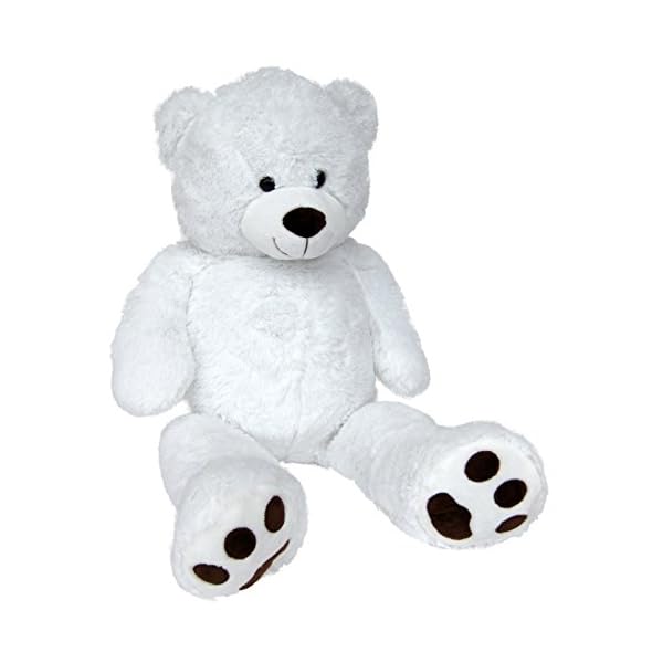 Wagner 9060 - Riesen XXL Teddybär 100 cm groß in Weiss - Plüschbär Kuschelbär Teddy weißer Bär