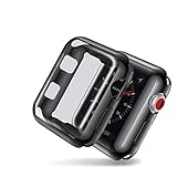 Smiling Case for Apple Watch Series 3 42mm with Buit in TPU Clear Screen Protector - All Around Protective Case High Definition Clear Ultra-Thin Cover for Apple iwatch 42mm Series 3