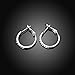HZSIKAO Women's Stainless Steel Pierced Hoop Earrings Cubic Zirconia for Teen/Girls