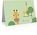 Little Notes by Comptime Baby Thank You Cards (24 Cards and Envelopes) Baby Animals Note Cards