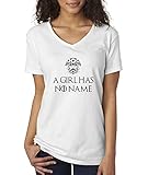 New Way 688 - Women's V-Neck T-Shirt A Girl Has No Name Game Of Thrones