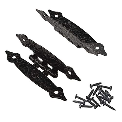 TamBee Black Antique Iron H Hinge Hammercraft Flush Door Hinge