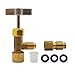 ZoarC R134a Can Tap Valve - Screw-on Brass Refrigerant Dispenser with Tank Adapter & 3pcs O-Ring Seal for 1/4 and 1/2-Inch AC Manifold Charging Hose