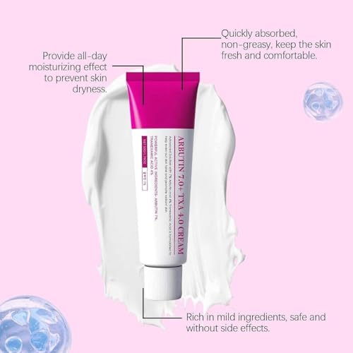 7% Arbutin & 4% Tranexamic Acid Brightening Cream - Professional Dark Spot Corrector & Hyperpigmentation Treatment - For Melasma & Post-Acne Marks 50ml