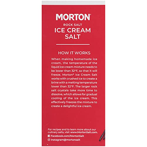 MORTON ICE CREAM SALT, ROCK SALT FOR ICE CREAM, 4 POUNDS