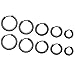 JOVIVI 10pc 8-16mm 18G Unisex Stainless Steel Huggie Hinged Hoop Earrings Piercing Jewelry, Silver Black Gold Color