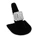 L & L Nation Men HQ Silver Tone Square 3D Dome Middle Hip Hop Ring Sizes 7-12