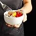 Teocera 10 Ounce Porcelain Bowl Set, Small Bowls - A Healthier Way for Ice Cream Dessert, Small Side Dishes - Set of 6, Bright White