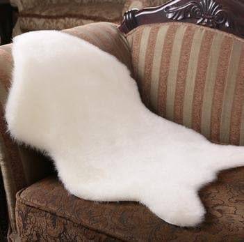 GRENSS SHEEP shape faux fur Sheepskin Chair Cover Seat Pad Soft Carpet Hairy Plain Skin Fur Rugs Bedroom carpet Mat purple,white,60x90cm