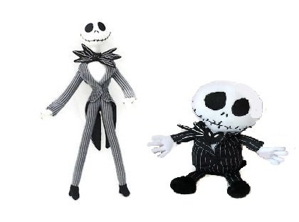Set of Jack Skellington Nightmare Before Christmas, 26" Poseable Jack and 12" Animated Jack
