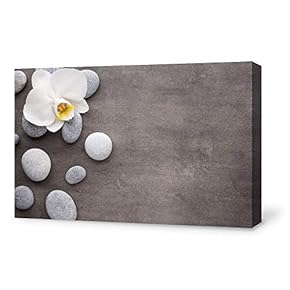 Canvas Wall Art for Living Room,Bedroom Home Artwork Paintings Orchid SPA Backgrounds Ready to Hang - 12x18 inches