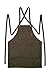 Under NY Sky Essential Army Green Apron – Cross-Back with Durable Twill and Leather Reinforcement – Adjustable for Men and Women – Pro Chef, Tattoo Artist, Baker, Barista, Bartender, Server Aprons