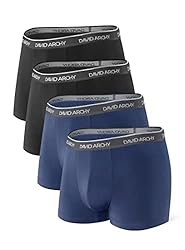 DAVID ARCHY Men's 4 Pack Underwear Ultra Soft Comfy