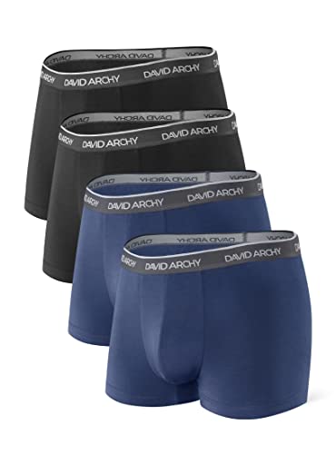 DAVID ARCHY Men's 4 Pack Underwear Ultra Soft Comfy