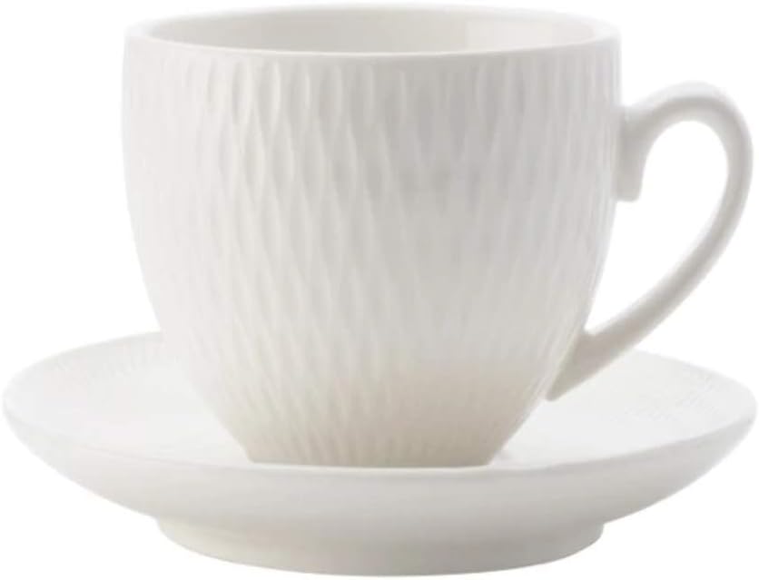 Mw White Basics Diamonds Demi Cup & Saucer 90ml Cup