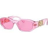 Versace Kids VK 4429U 5370/5 Transparent Pink Plastic Irregular Sunglasses Pink Lens