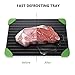 Rapid Thaw Defrosting Tray - Bundle with Food Thermometer, No Electricity No Microwave Thaws Frozen Foods Faster, Quick Thawing Plate