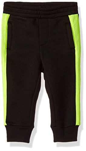 French Toast Baby Boys' Mesh Fleece Jogger, Black, 12M
