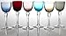 Circleware Splendor Multi Colored Cordial Glasses with Clear Stems, Set of 6, 2 ounce