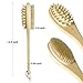 Attmu Body Bath Brush - Natural Bristle Dry Skin Brushing with Long Handle - Exfoliating Skin and Cellulite, Improving Lymphatic Functions, Stimulating Blood Circulation