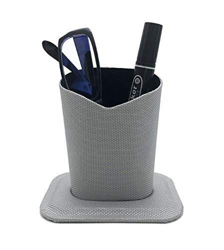 VIEEL Eyeglasses Holder & Stand Case, Plush Lined Household Magnetic Holder Protective Anti-Scratch Dustproof Stand Case for Eyeglass and Sunglasses (Silver)