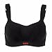 SYROKAN Women's High Impact Underwire Full Support Padded Mesh Active Sports Bra Black 42DD