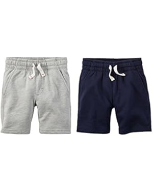 Carter's Baby Boys 2 Pack Pull-On French Terry Soft Shorts