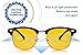 SafetyBlue Screen Savior Blue Light Blocking Browline Glasses - Computer & Gaming Eyewear to Reduce Eye Strain/Yellow Lenses Block Damaging Light