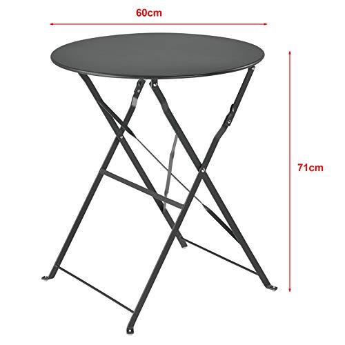 ADHW Tisch 2 Stühle Sitzgruppe Balkonset Gartengarnitur – Bild 4
