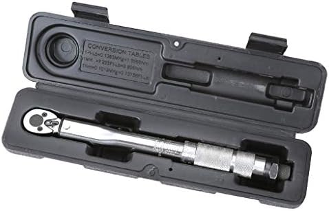 YunZyun Drive Torque Wrench Tool 1/4 inch DR Drive Mini Adjustble Clicker Torque Torq Tork Wrench Click Tool,Unlock and Lock Adjustment Mechanism, Fully Reversible (Black)