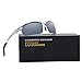 LUOMON Mens Sports Polarized Sunglasses Silver Frame/Grey Lens UV Protection Sunglasses for Men 8177