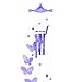 Soledi Creative Crystal Butterfly Mobile Wind Chime Bell Garden Ornament Lucky Gift Yard Garden Living Hanging Decor Art Purple