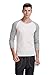 CYZ Men's Thermal Long Sleeve Crew Top-WhiteGrey-M
