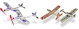 Guillow Balsa Wood Model Airplane Set - Sky Streak Twin Pack and Super Hero Twin Pack (4 Planes Total)